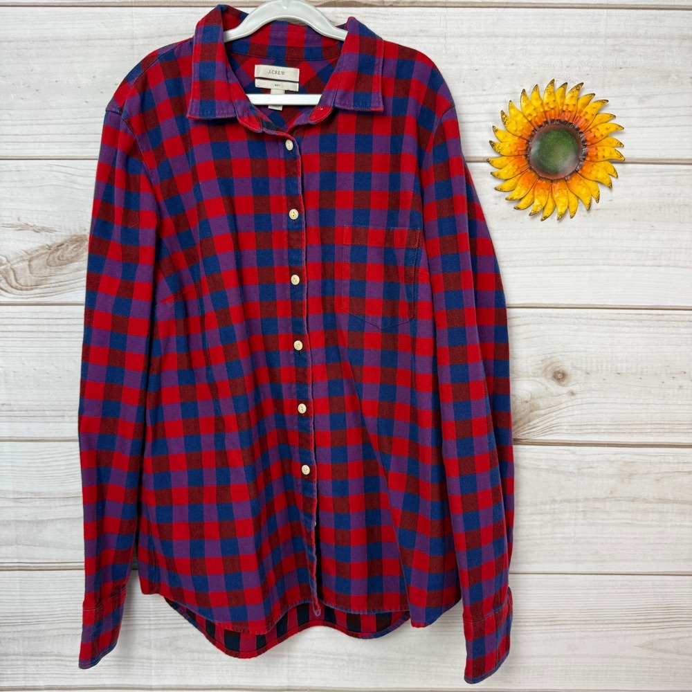 J. Crew Boy's  Plaid Flannel Button Up Shirt Size‎ 12